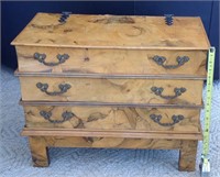 Small two-drawer chest.
 24" x 13" x 19"