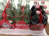 Coca Cola 6 pk Glass Bottles x3