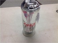 Coca Cola Glass Straw Holder