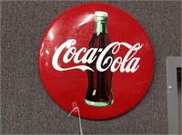 Round Metal Coca Cola Sign