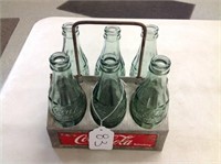 Coca Cola 6 PK Glass Bottles in Galvanized Case