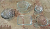 (12) Pieces of Pyrex dishes of various kinds.