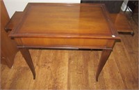 Antique Columbia MFG. Co. side table with two