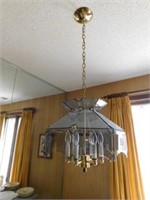 Clear glass hanging chandelier