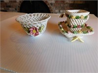 Capodimonte basket weave small cup - small bowl -