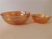 Marigold 4" & 6" bowl, ribbed with flower border