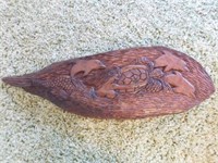 Wooden carved mermaid sconce by Frank M., 23" long