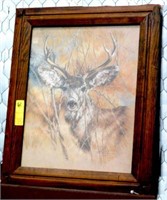 Framed Deer Print by K Maroon