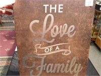 Wall Hanging "The love of a Family" -   12" wide