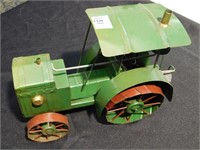 Vintage Tin Toy Tractor Model  9.5" long