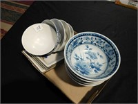 Lot of Japanese Bowls & Plates - 9 bowls and 3