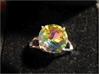 Mystic Topaz Ring - Flashy!   Size 8 and marked