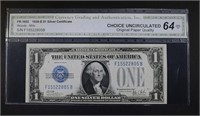 1928 B $1 SILVER CERTIFICATE "FUNNY BACK"