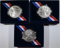 (3) Uncirculated Silver Dollar Commemoratives