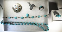 LOT OF STERLING SILVER JEWELRY: SEE DESCRIPTION