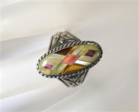 STERLING SILVER INLAY RING BY RELIOS SIZE 9