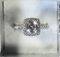 TACORI RING, CZ, STERLING SILVER, SIZE 9