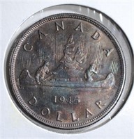 1945 SILVER CANADA DOLLAR  CH.BU