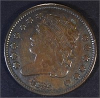 1835 CLASSIC HEAD HALF CENT  VF-XF