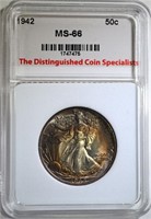 1942 WALKING LIBERTY HALF, TDCS SUPERB GEM BU