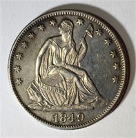 1849-O SEATED LIBERTY HALF DOLLAR  CH BU