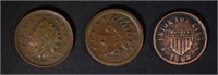 3-PATRIOTIC CIVIL WAR TOKENS