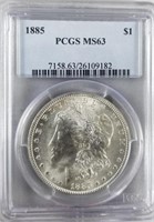 1885 Morgan Dollar PCGS MS63