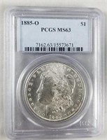 1885-O Morgan Dollar PCGS MS63