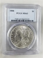 1888 Morgan Dollar PCGS MS63