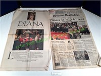 Newspaper of Princess Diana Resting Day