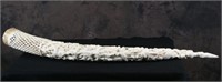 Antique 49" Carved ivory tusk w dancing figures