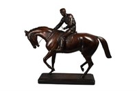 Bronze, 'Jockey & Horse', R.A. De Luca