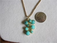 Turqiose Colour Cascadina Beads Necklace