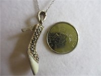 Sterling Silver Shoe Pendant Necklace