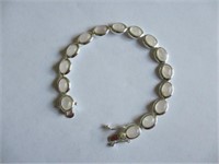 Rose Quartz & Sterling Silver Bracelet