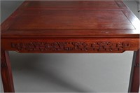 A Fine Chinese Rosewood Table & Chairs