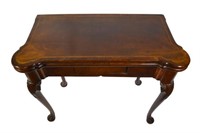 Card Table, Folding Top, Accordion Leg, C 1780