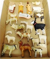 Lot of 14 Animals Made of Different Compostions