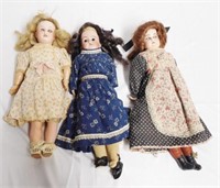 Lot of 3 German Dolls