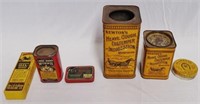 Lot of 6 Veterinarian Tins