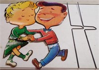 Boy and Girl Moveable Corrugated Paper Display