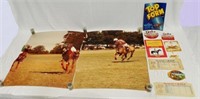 Lot of 2 Polo Pictures and Horse Racing Ephemera