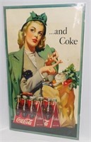 "...and Coke" Cardboard Advertisement