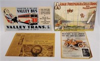 Lot of 4 Pieces Automotive Ephemera