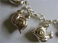 Slug/Sea Shell Sterling Silver Bracelet