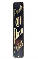 El Paxo Cigars Advertising Tin Push Plate