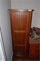 Single Door, 3 Shelf Wood Wardrobe