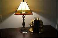 Stained Glass  Lamp, Fitzgerald Books & Pineapple