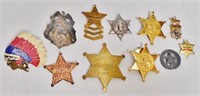 Lot of 10 Sheriff/Police Badges