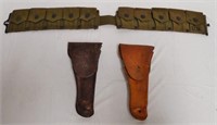 Lot of 2 US Military Leather Gun Holsters